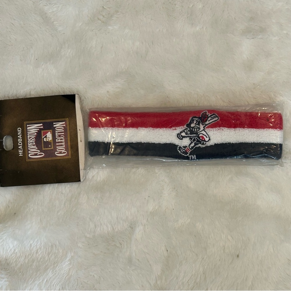 Vtg 90s NEW Cleveland Guardian Formerly Indians Retired Chief Wahoo MLB Headband